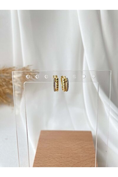 BOJOVA Taşlı Mini Halka Küpe