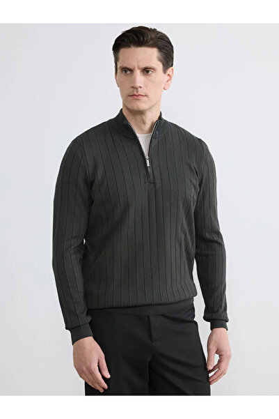 LC Waikiki Lcw Vision Anthracite High Collar Knitwear Men's Sweater