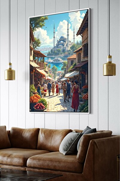 ARTAN GALLERY İtalyan Kadife İstanbul Duvar Tablosu | Cami Manzarası | Yağlı ...