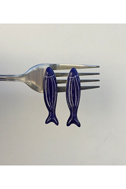 Rapoolin accessories El Yapımı Seramik balık desenli el çizimi Küpe - Ceramik...