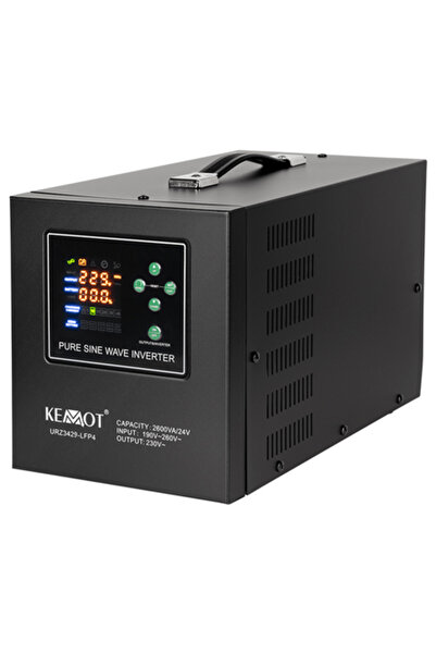 Kemot UPS cu undă sinusoidală pură de 2600VA/1800W, 24V CC, ieșire 230V