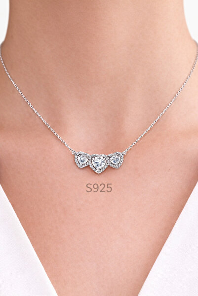 Hector&Co. Jewellery S925 Hale Üçlü Kalp Kolye
