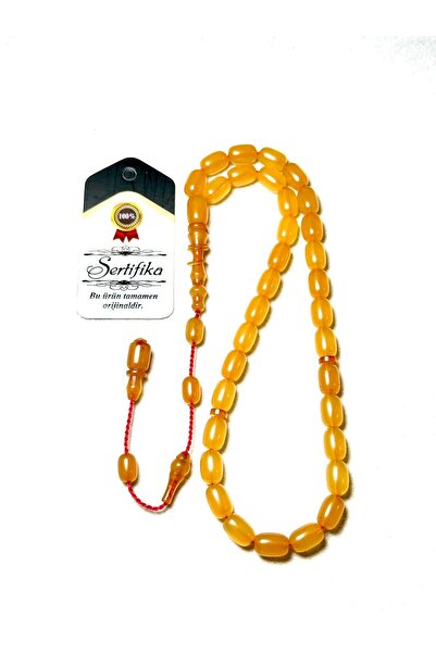 TESBİHCİM MEHMET Zar Kehribar 9/6 MM İmame Halkalı