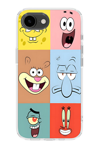 moonset Iphone 16E Uyumlu Baskılı Yumuşak Silikon Şeffaf Telefon Kılıfı