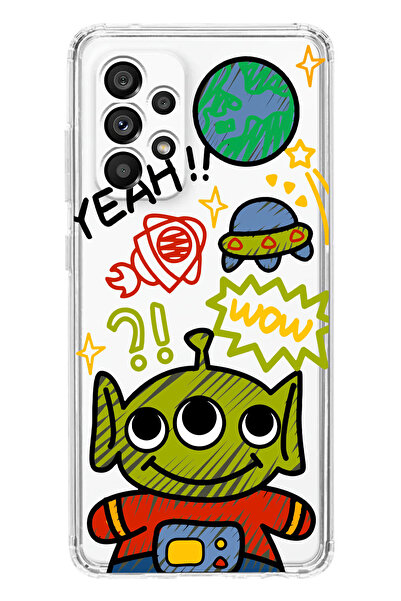 moonset Samsung Galaxy A32 Uyumlu Baskılı Yumuşak Silikon Şeffaf Telefon Kılıfı