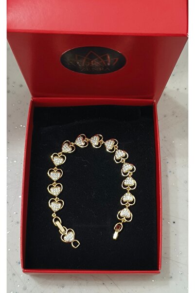 XUPING JEWELRY Valentine's Day Special Steel Bracelet Xuping Gold Heart Insid...