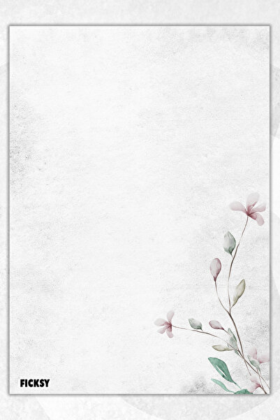 Ficksy A5 Floral Notepad Unlined Notebook - 50 Sheets - Memopad - Notepad - N...