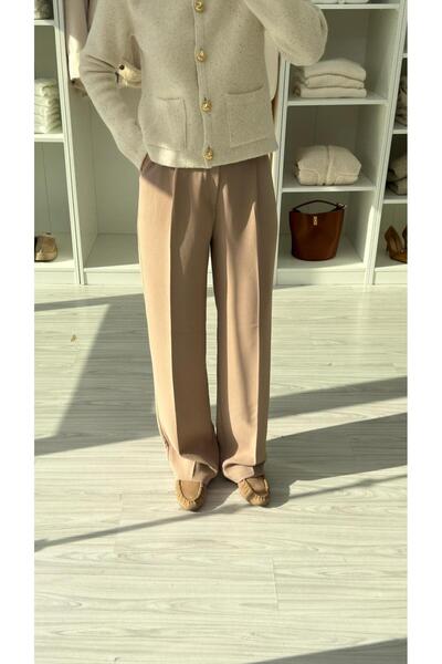 LUUNA STORE Flat Cut Tok Fabric Pants - Mink