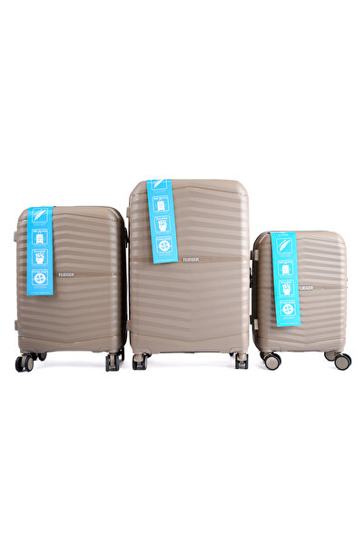 MAC CENTER Flieger Luggage Set (3 Sizes) – Lightweight, 360° Wheels, Durable ...