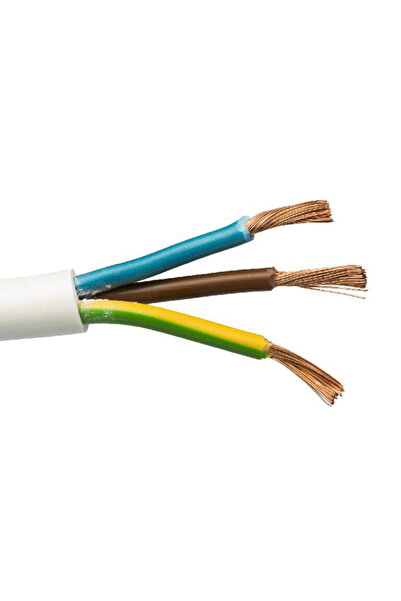 OEM Cablu electric MYYM H05VV-F cupru 3x1.5mm alb rotund 3500W 16A