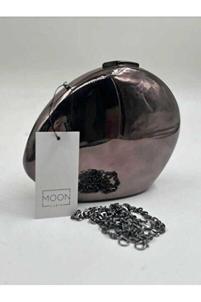 ÖZÜM TAKI Women's Chain Strap Evening Dress Handbag Black