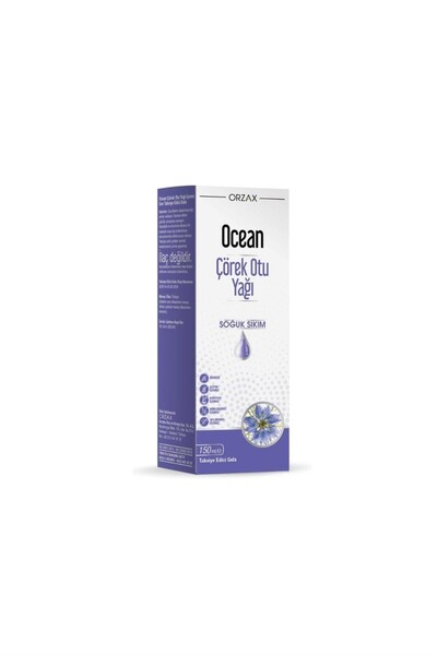Orzax Ocean Çörek Otu Yağı Soğuk Sıkım 150 ml