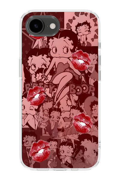 moonset Iphone 16E Uyumlu Baskılı Yumuşak Silikon Şeffaf Telefon Kılıfı