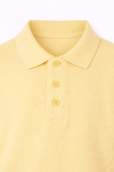 OEM Tricou scoala cu maneca scurta, BAIETI, tip polo, Galben