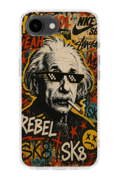 moonset Iphone 16E Uyumlu Baskılı Yumuşak Silikon Şeffaf Telefon Kılıfı