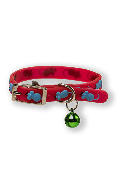 PisiMall Silicone pet collar, red, 27 cm