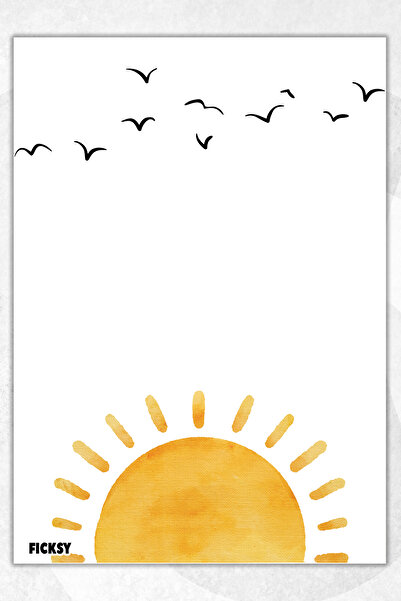 Ficksy A5 Güneşbloknot Unlined Notebook - 50 Sheets - Memopad - Notepad - Not...