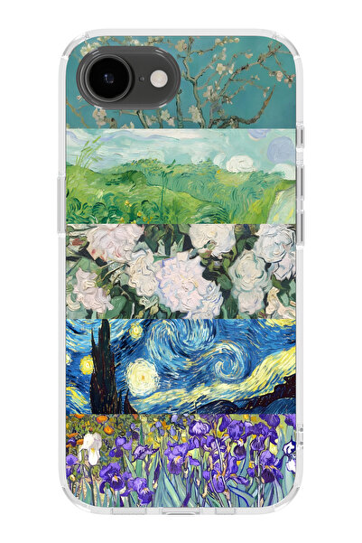 moonset Iphone 16E Uyumlu Baskılı Yumuşak Silikon Şeffaf Telefon Kılıfı