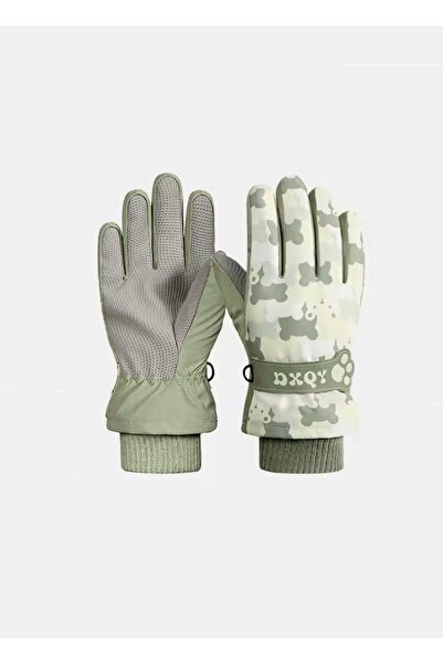 SkyWheel قفازات تزلج على الجليد للأطفال بطبقة مزدوجة مقاومة للماء والرياح