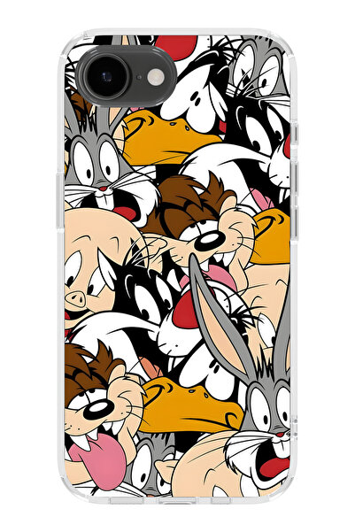 moonset Iphone 16E Uyumlu Baskılı Yumuşak Silikon Şeffaf Telefon Kılıfı