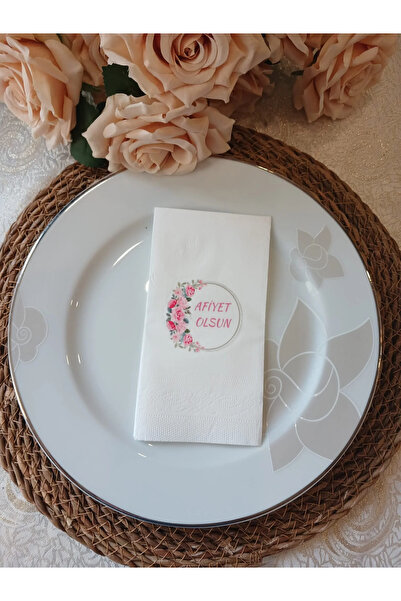 Bymarydesing Bon Appetit Patterned Napkin |   Birthday, Invitation Napkin 12-...