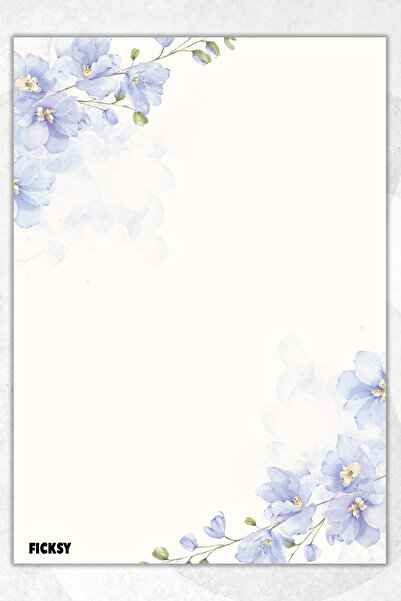 Ficksy A5 Floral Notepad Unlined Notebook - 50 Sheets - Memopad - Notepad - N...