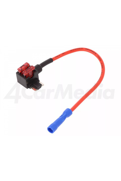 4CarMedia Splitter auto ACN 10A siguranta mini x2 1mm2 culoare rosu