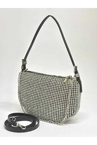 ÖZÜM TAKI Imported Women's Silver Handbag for Evening Dresses