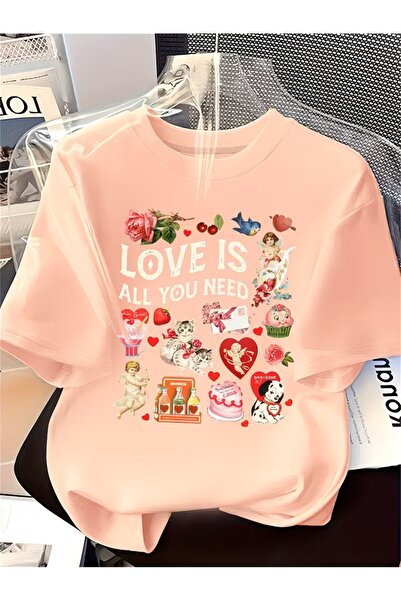 oneagılyazı تي شيرت نسائي عصري مطبوع بأكمام قصيرة |   بيكليك كولا،