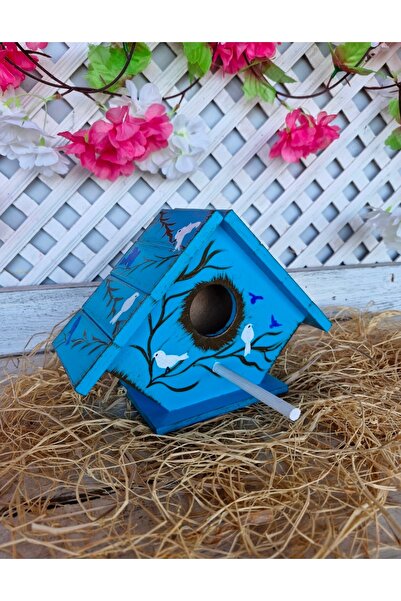 buraxe Handmade Wooden Bird Nest, Bird House for Garden Balcony Tree Decor, T...