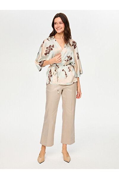 Faik Sönmez Çiçek Desen Viskon Kimono S26KMN004