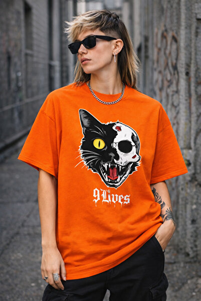 Infire clothing 100% Cotton Cat Printed Oversize T-Shirt
