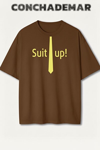 Vordevia Suit up Barney Printed Premium Oversize Cotton T-Shirt