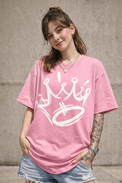 Infire clothing 100% Cotton Crown Printed Oversize T-Shirt