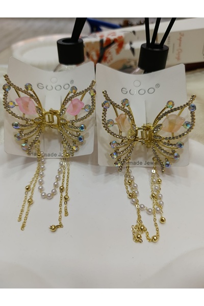 ELAS HOME Metal Butterfly Latch Buckle with Stone