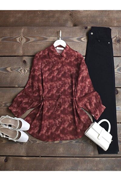 ŞAHİN TESETTÜR GİYİM ŞAL DESEN SALAŞ GÖMLEK TUNİK 5654