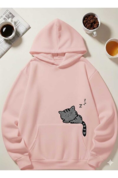 COHERENT Unisex Erkek/Kadın Renkli CEPKEDİ Özel Baskılı Pamuklu Oversize Kapü...