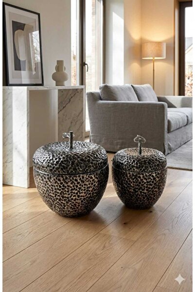 Funny Life Διακοσμητικό βάζο Apple με μεταλλικό καπάκι (2 τεμάχια) - Διακοσμη...