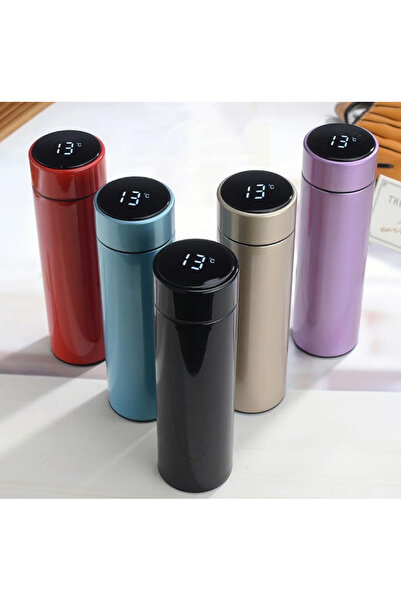 mihi hediyelik Sıcaklık Göstergeli Dijital Termos 500 Ml