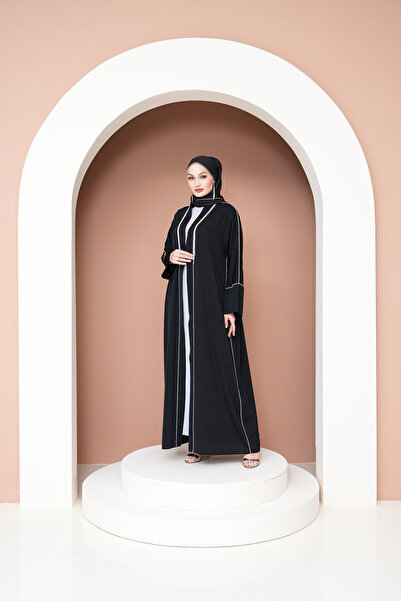 GÜLSEMALİ Dubai Silk Double Row Stone Special Series Abaya Star Abaya