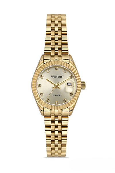 Ferrucci Mini Case Women's Wristwatch with Calendar