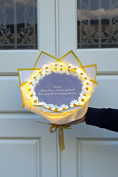 Zemtigo Led Işıklı Aynalı Papatya Buketi Aynalı Buket Sana Senden Daha Güzel ...