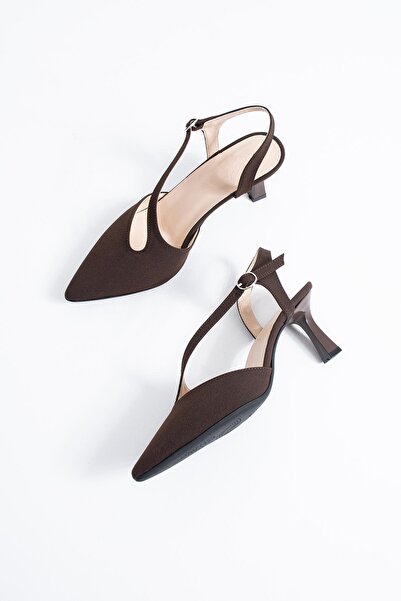 Moda Pie Pantofi cu toc pentru femei Lotas Cross Strap, cu spatele deschis, d...