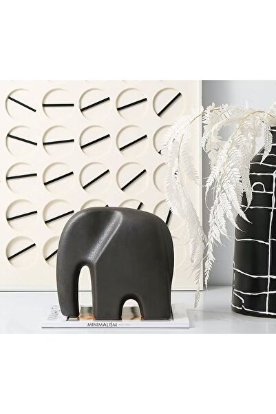 Lui Tasarım Διακοσμητικό Μοντέρνο Γλυπτό Ελέφαντα Κεραμικό Χάλκινο Χρώμα