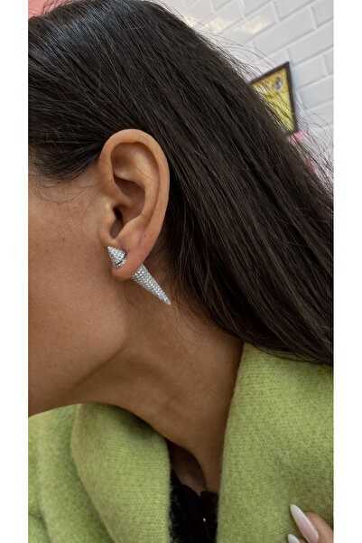 neslyaccessories Silver Spike Earrings