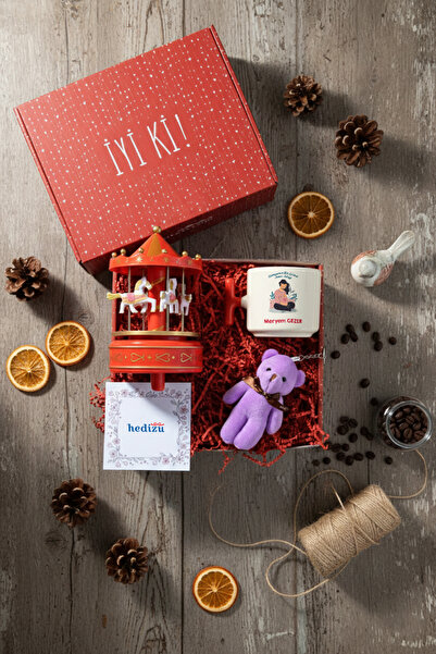 Hedizu Hamile Anne Adayı Hediye Kutusu Kırmızı - S131 - Anneler Günü Hediyesi...