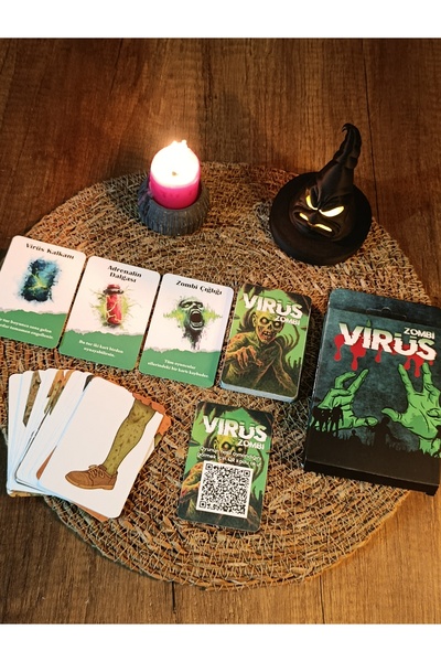 Paganca بطاقات لعبة استراتيجية فيروس زومبي - 50 بطاقة مع حقيبة هدية