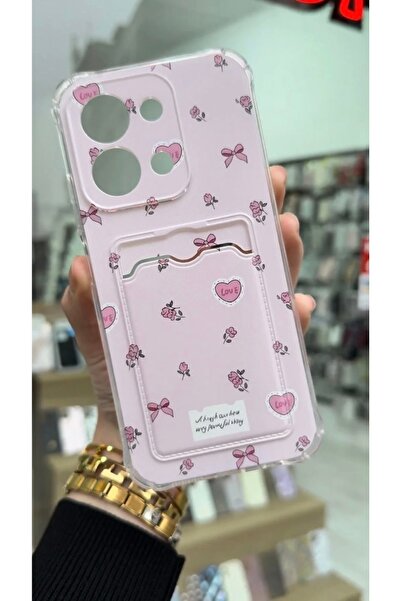 OVADA REDMI NOTE 13 PRO 4G Uyumlu Kamera Korumalı Kartlıklı Baskılı Darbe Emi...