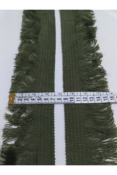 ULUPAMİR سجادة خضراء داكنة، سجادة أرضية، ستارة، شريط ذو حواف مشرشرة بطول 1 متر