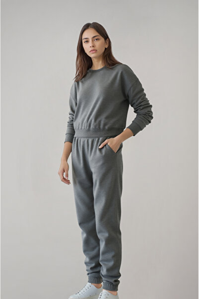 Klotho MAIA Women's Grimelange Color Sweatshirt Tracksuit Set